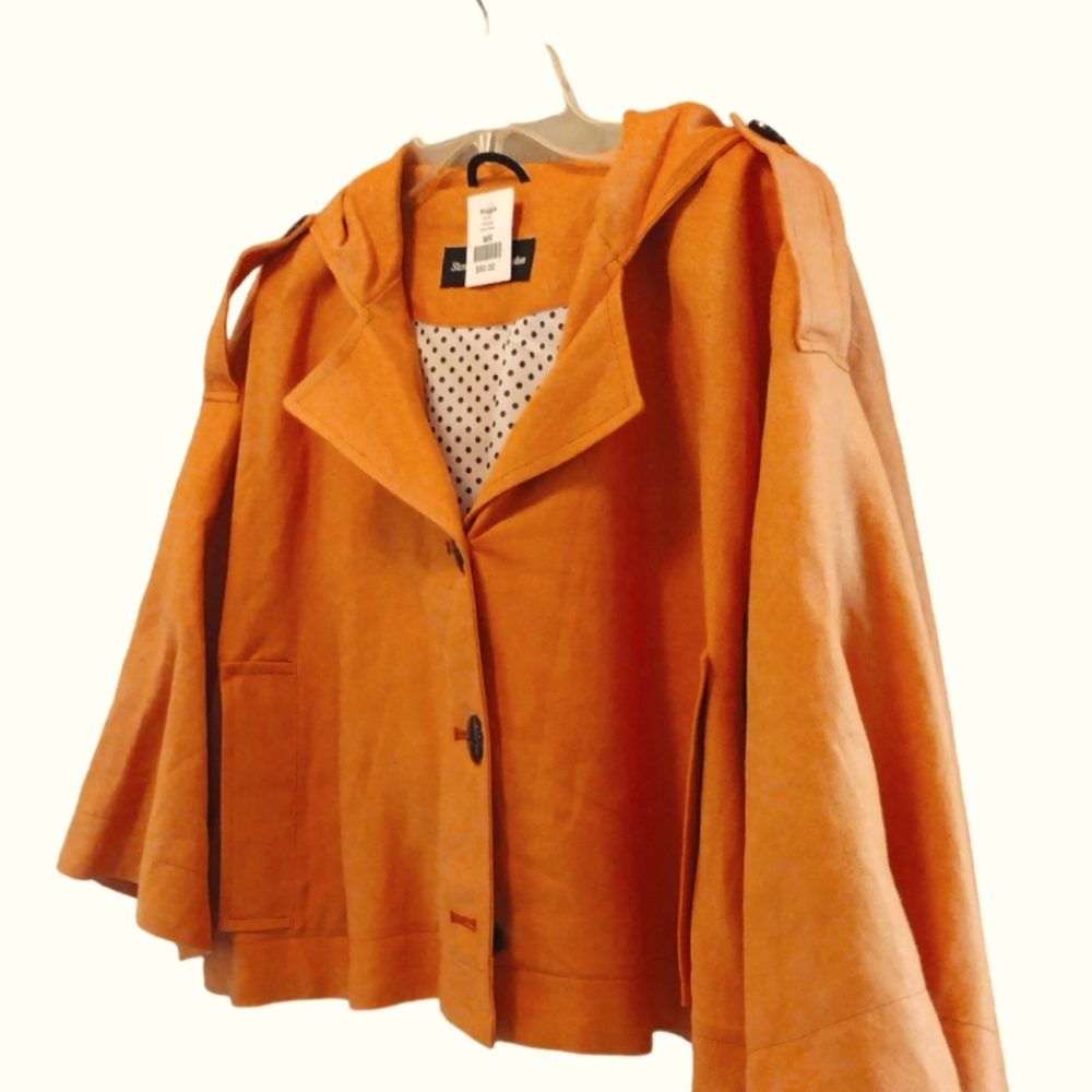 Orange Linen 2XL Poncho